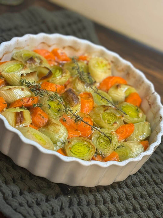 Roasted Leeks & Carrots